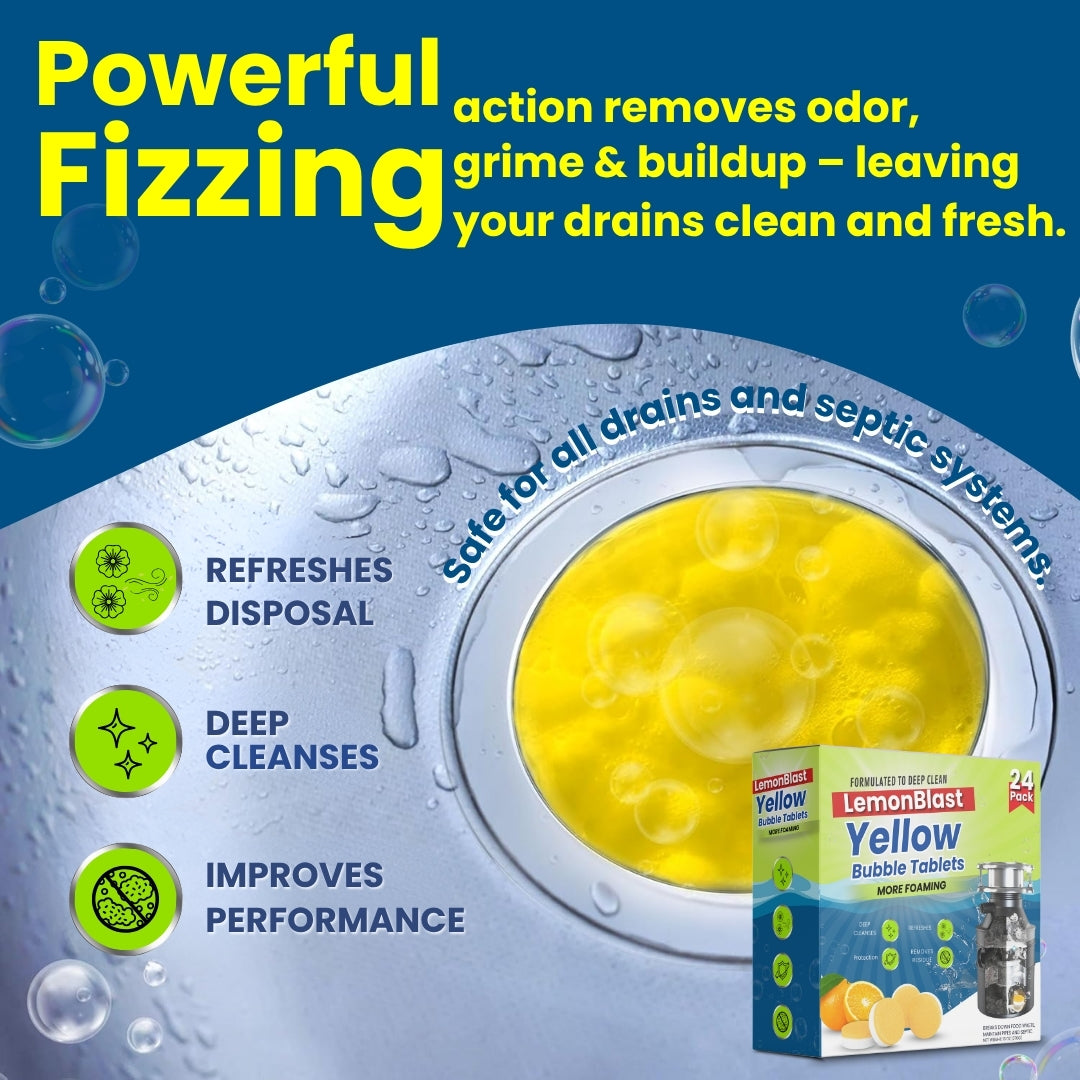 YellowBlast Bubble Tablets – Odor Eliminator + Blockage Remover ( BUY 1 GET 1 FREE )